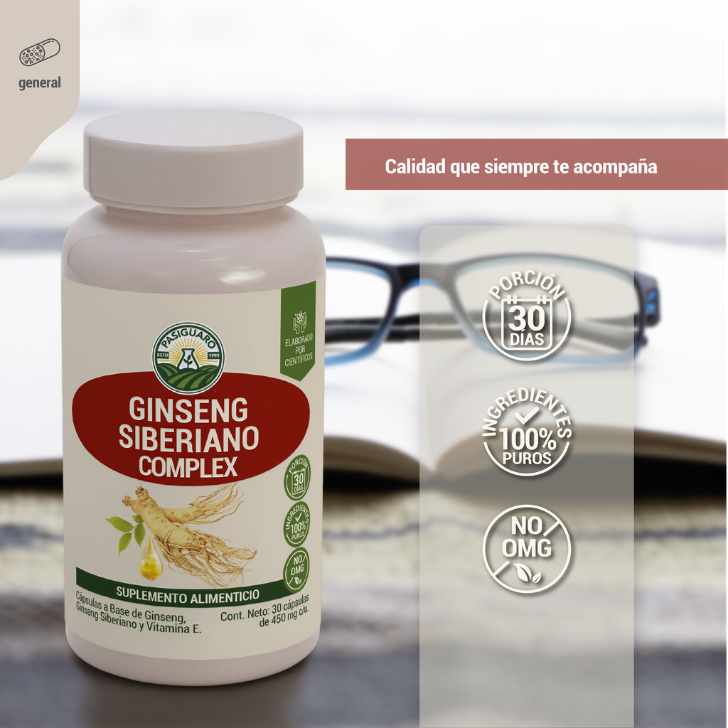 Ginseng Siberiano Complex 30 caps de 450 mg