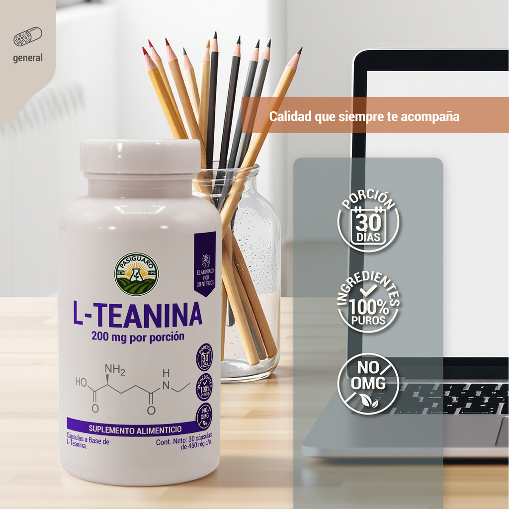 L-TEANINA 30 CÁPSULAS DE 450 MG